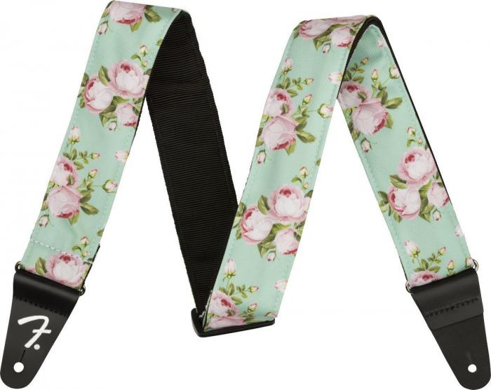 Correa Fender Floral 2-inches Guitar Strap - Surf Green
