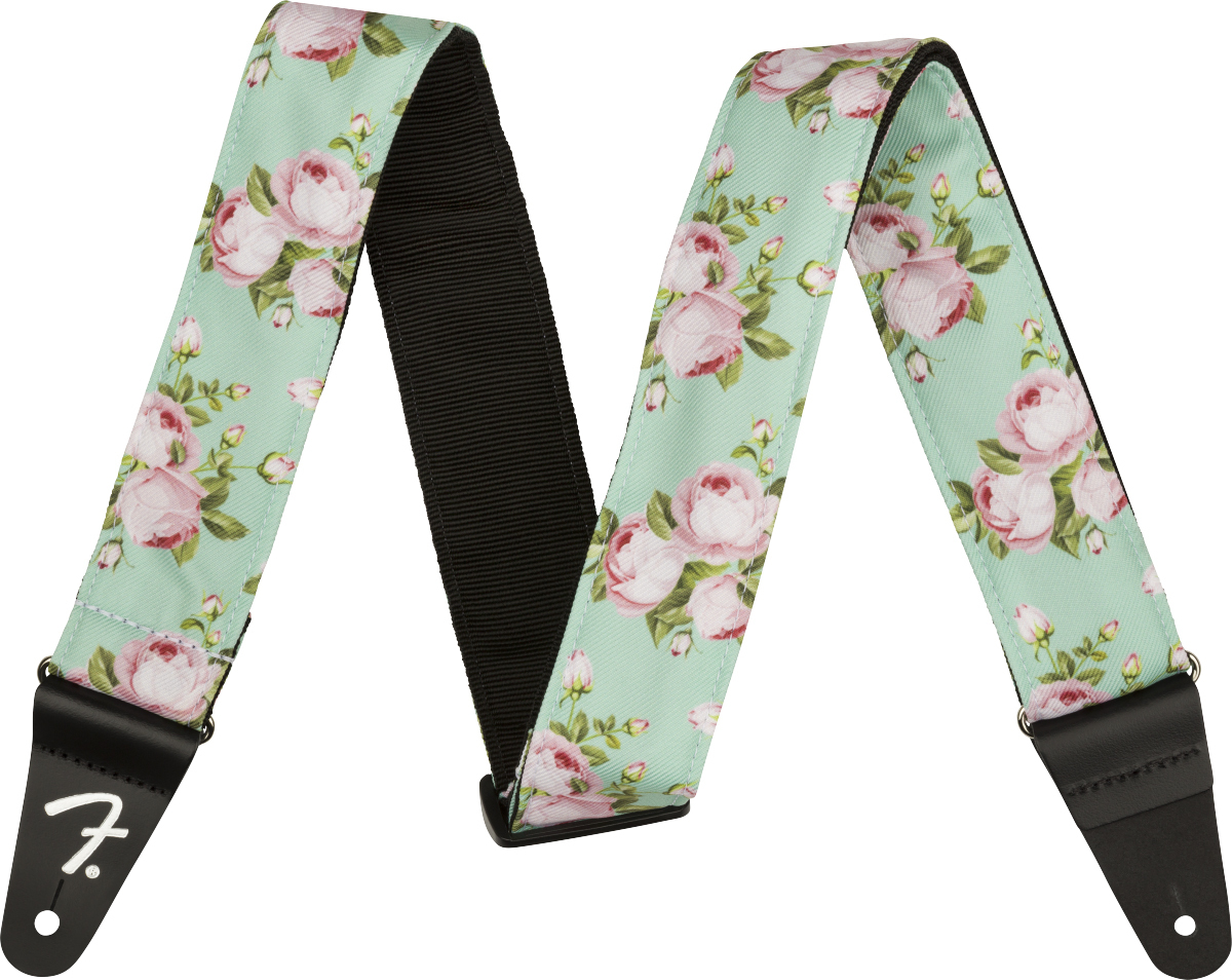 Fender Floral 2.inc Guitar Strap Surf Green - Correa - Main picture