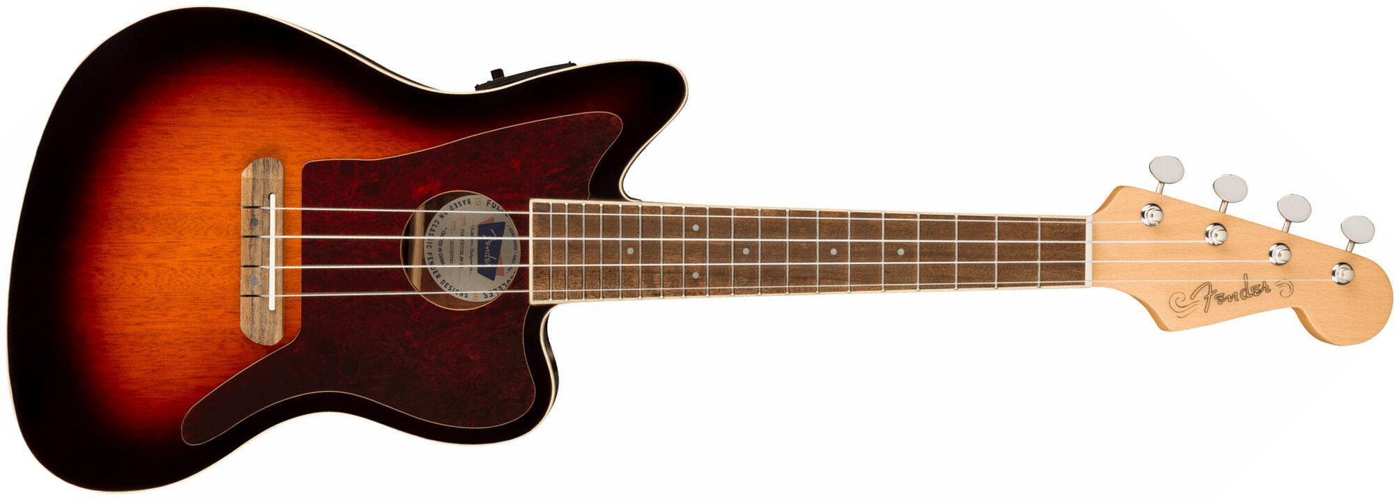 Fender Fullerton Jazzmaster Uke Concert Epicea Acajou Noy - 3-color Sunburst - Ukulele - Main picture