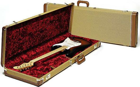 Fender G&g Deluxe Hardshell Guitar Case Strat/tele Tweed/red Poodle - Maleta para guitarra eléctrica - Main picture