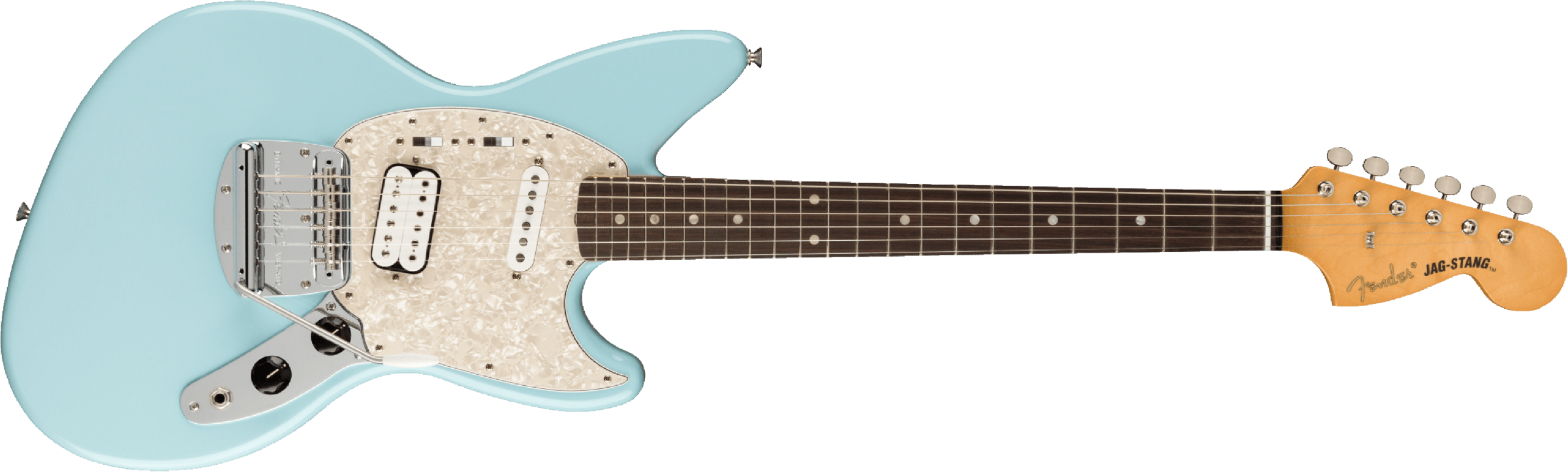 Fender Jag-stang Kurt Cobain Artist Hs Trem Rw - Sonic Blue - Guitarra electrica retro rock - Main picture