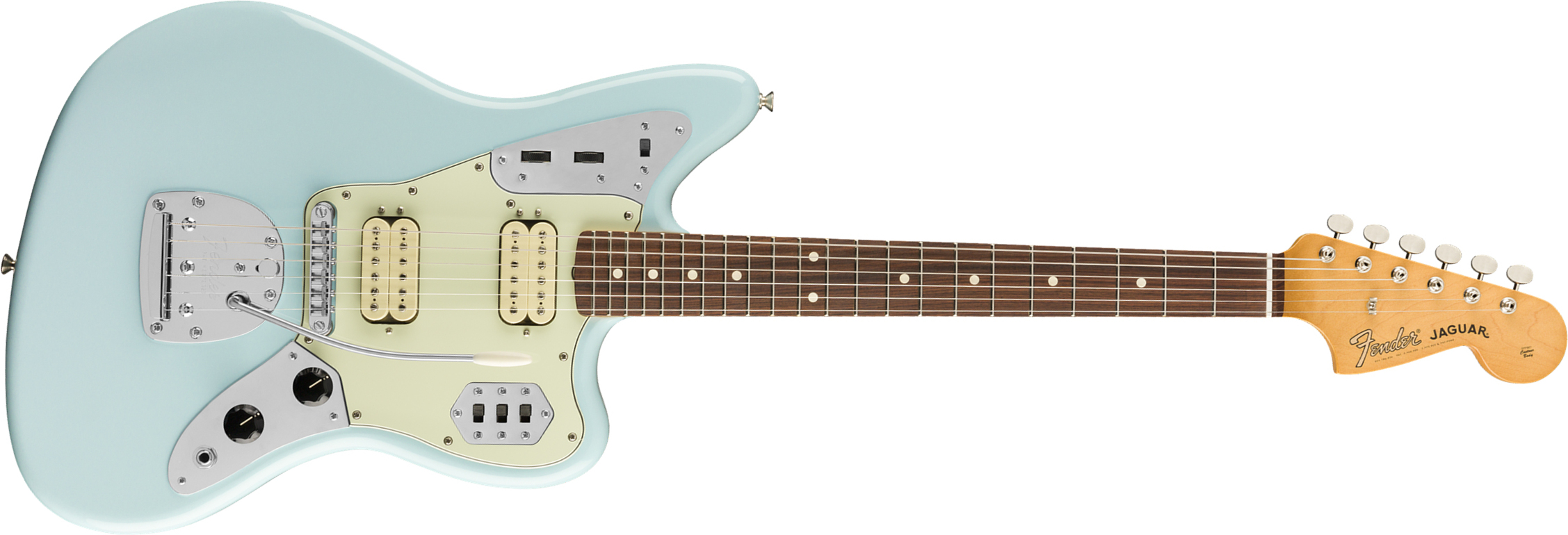 Fender Jaguar 60s Vintera Modified Hh Mex Pf - Sonic Blue - Guitarra electrica retro rock - Main picture