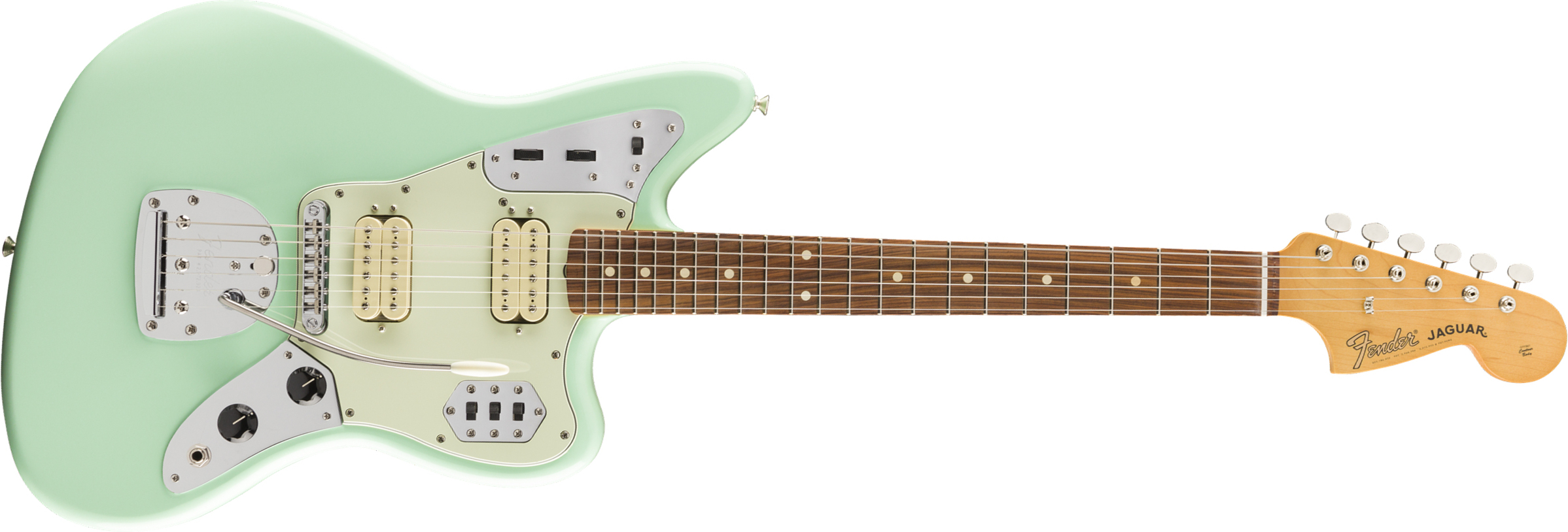 Fender Jaguar 60s Vintera Modified Hh Mex Pf - Surf Green - Guitarra electrica retro rock - Main picture