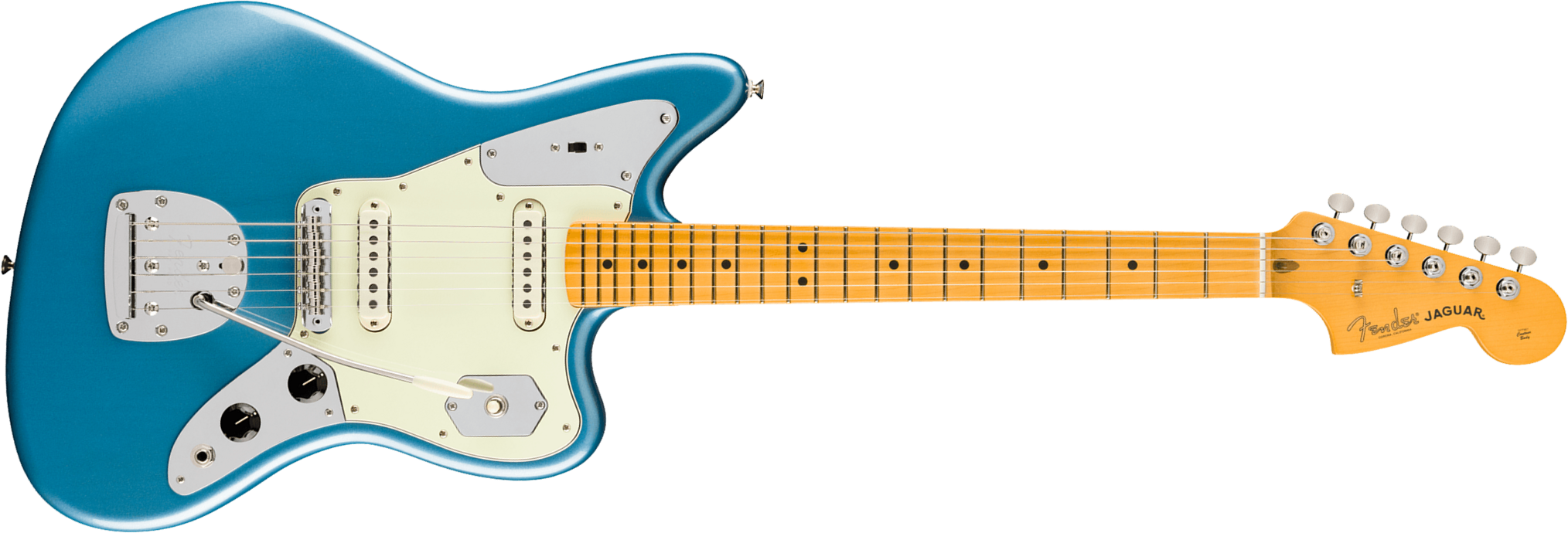 Fender Jaguar Classic American Pro Usa Shsc 2s Trem Mn - Faded Lake Placid Blue - Guitarra electrica retro rock - Main picture