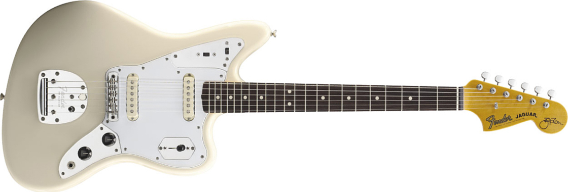 Fender Jaguar Johnny Marr Artist Usa Rw 2016 - Olympic White - Guitarra electrica retro rock - Main picture