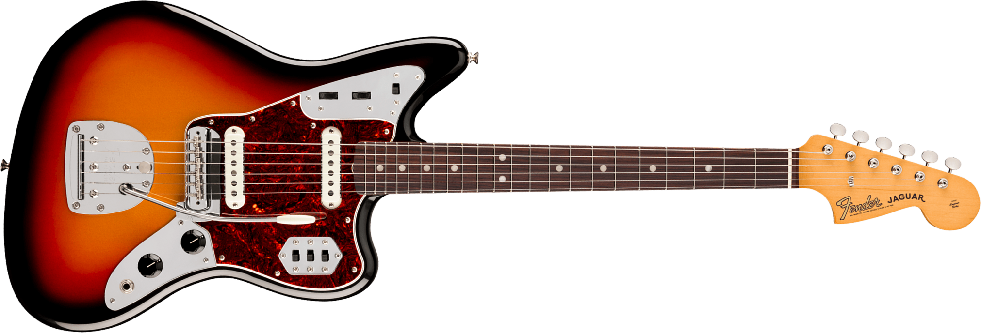 Fender Jaguar Mid 60s Vintera 3 Shsc Mex 2s Trem Rw - 3-color Sunburst - Guitarra electrica retro rock - Main picture