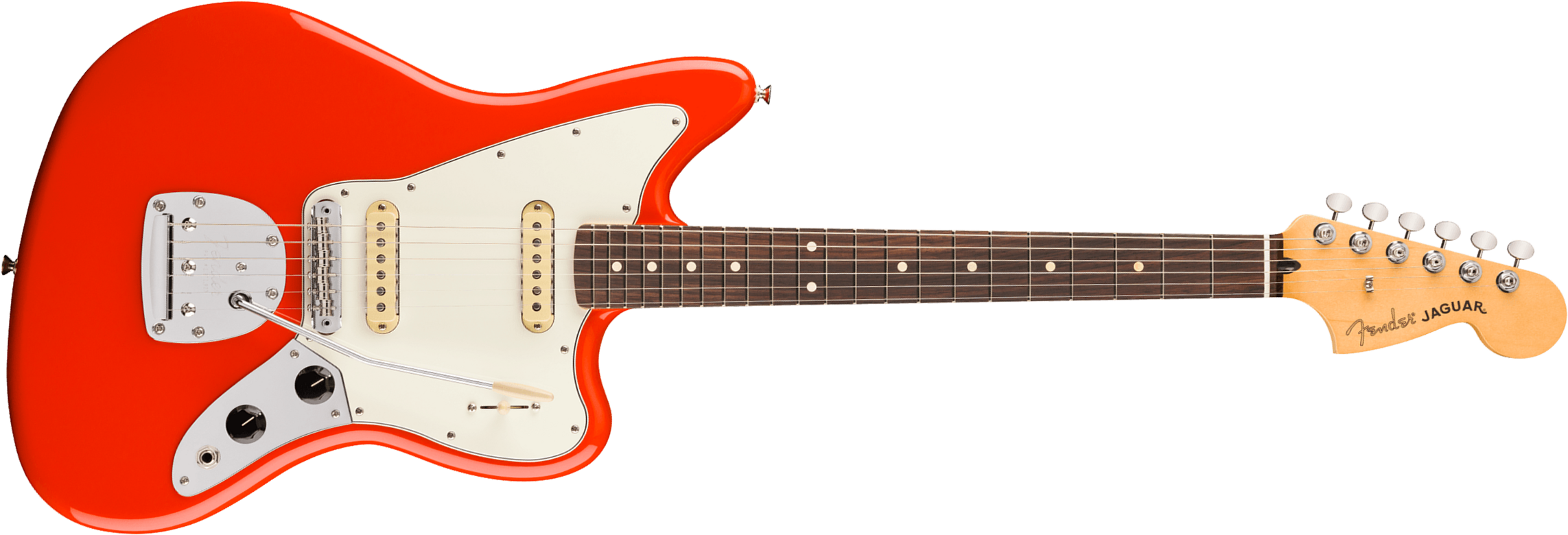 Fender Jaguar Player Ii Mex 2s Trem Rw - Coral Red - Guitarra electrica retro rock - Main picture
