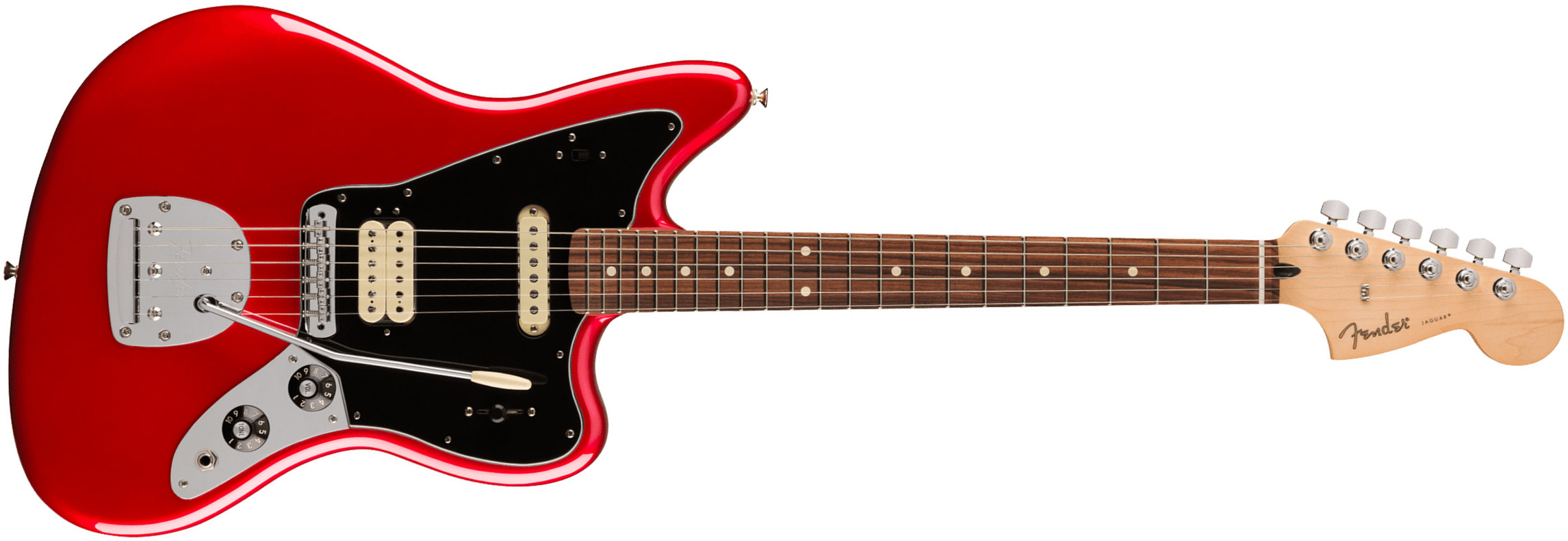 Fender Jaguar Player Mex 2023 Hs Trem Pf - Candy Apple Red - Guitarra electrica retro rock - Main picture