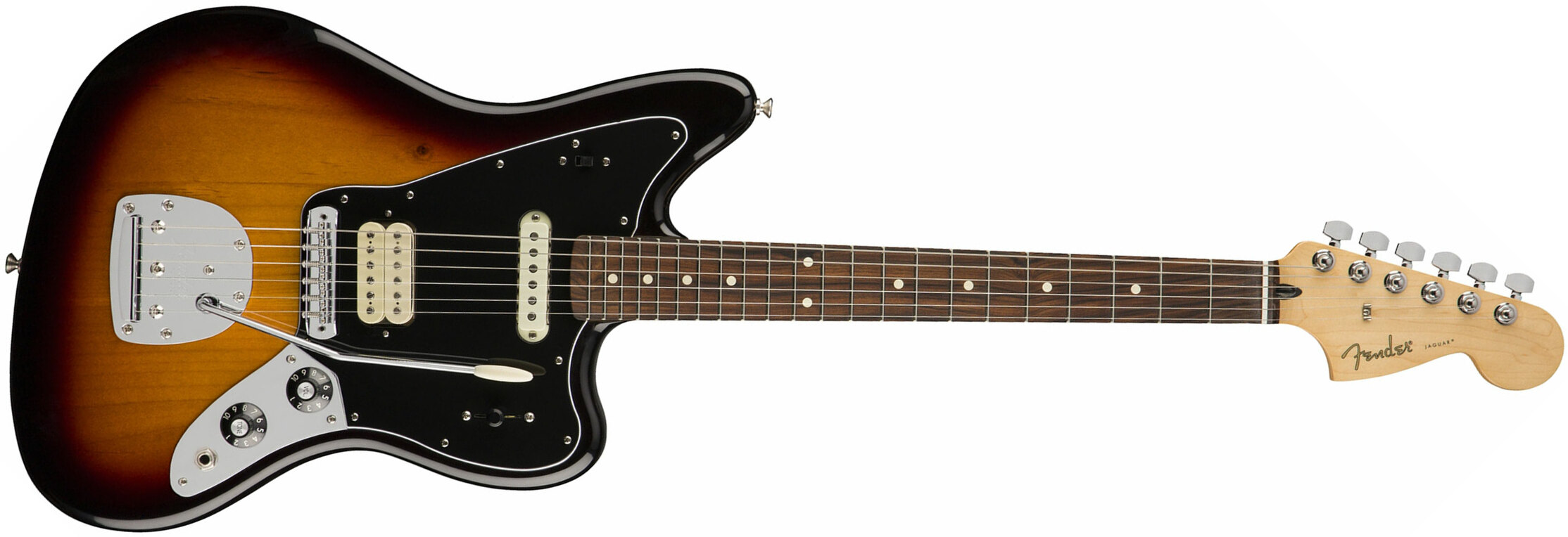 Fender Jaguar Player Mex Hs Pf - 3-color Sunburst - Guitarra electrica retro rock - Main picture