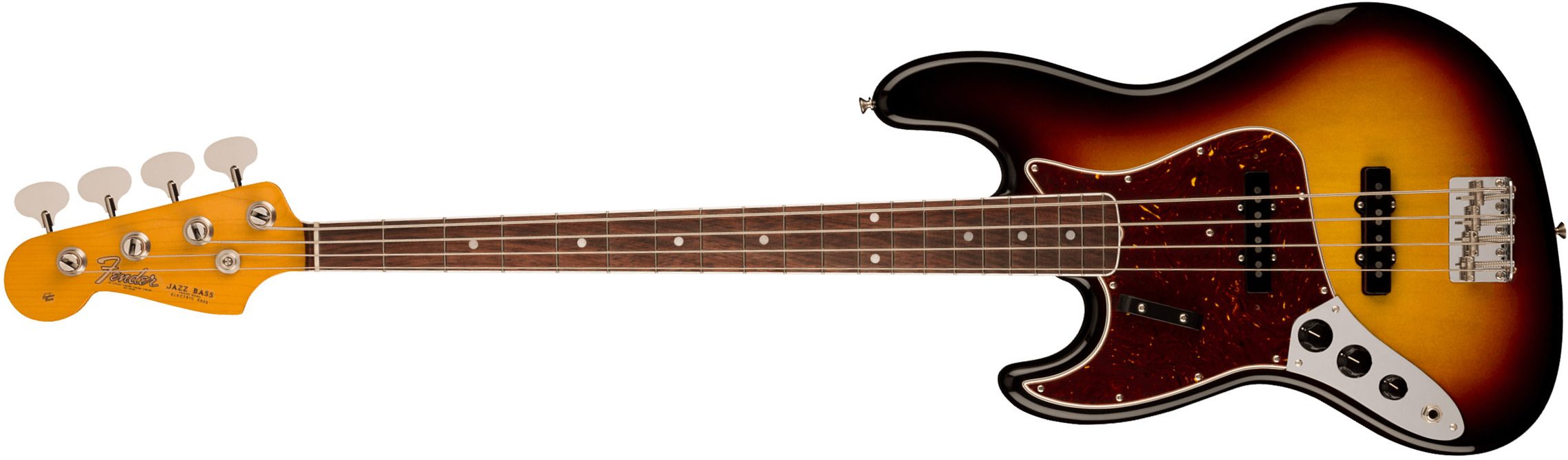 Fender Jazz Bass 1966 American Vintage Ii Lh Gaucher Usa Rw - 3-color Sunburst - Bajo eléctrico de cuerpo sólido - Main picture