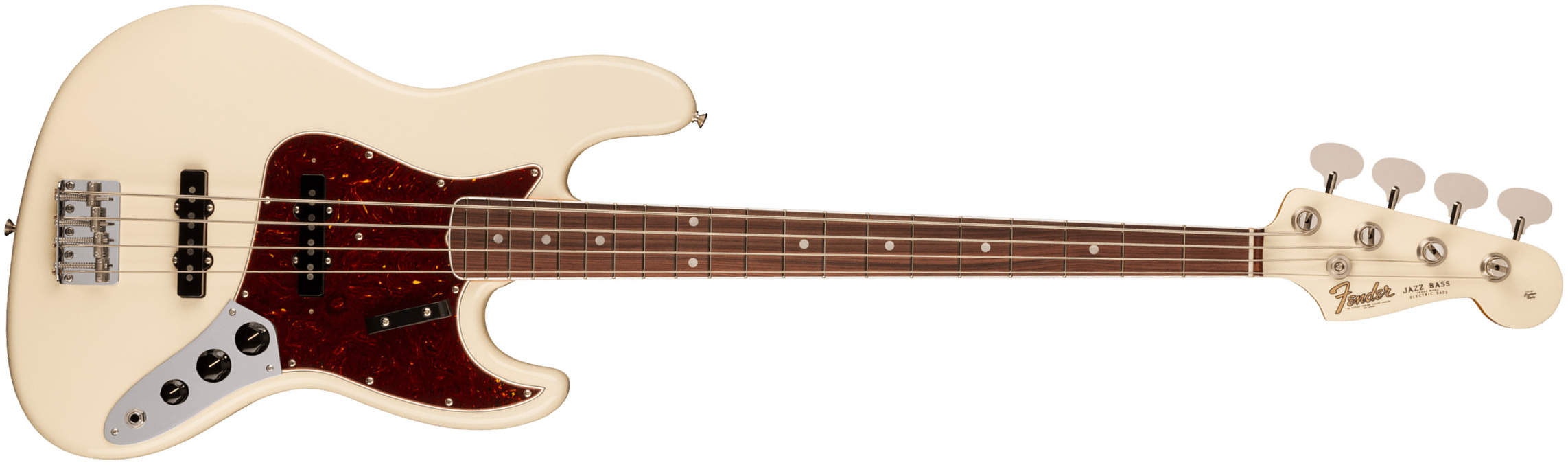 Fender Jazz Bass 1966 American Vintage Ii Usa Rw - Olympic White - Bajo eléctrico de cuerpo sólido - Main picture