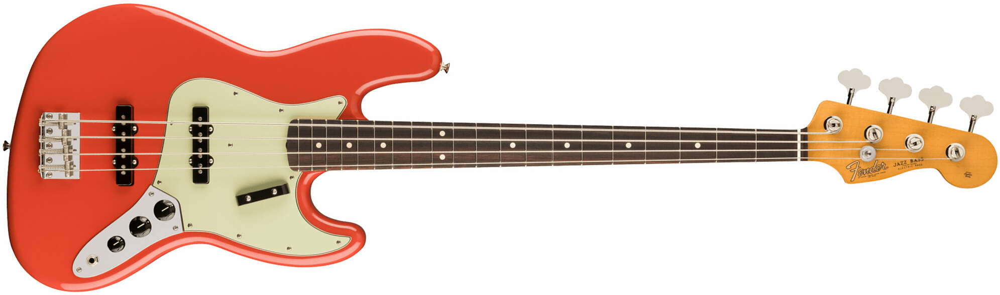 Fender Jazz Bass 60s Vintera Ii Mex Rw - Fiesta Red - Bajo eléctrico de cuerpo sólido - Main picture