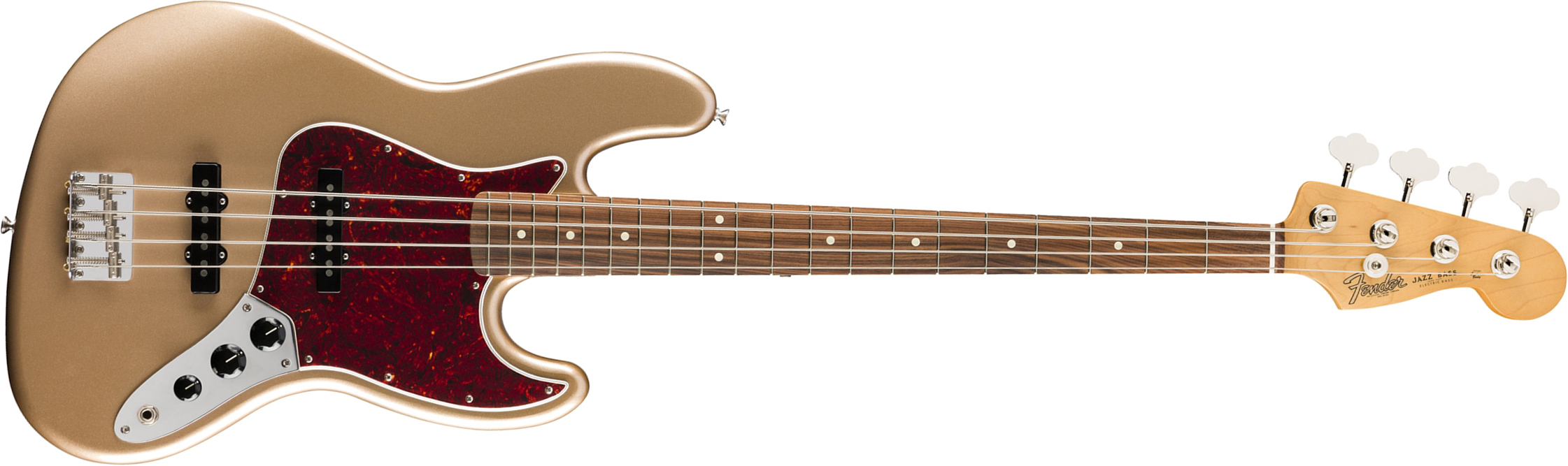 Fender Jazz Bass 60s Vintera Vintage Mex Pf - Firemist Gold - Bajo eléctrico de cuerpo sólido - Main picture
