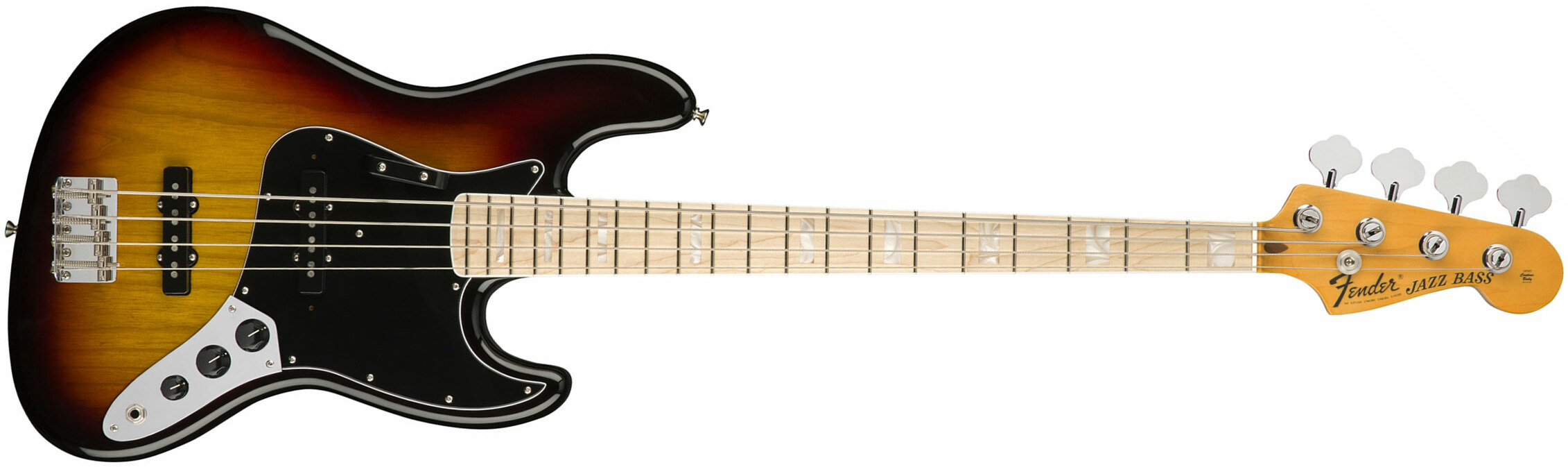 Fender Jazz Bass '70s American Original Usa Mn - 3-color Sunburst - Bajo eléctrico de cuerpo sólido - Main picture