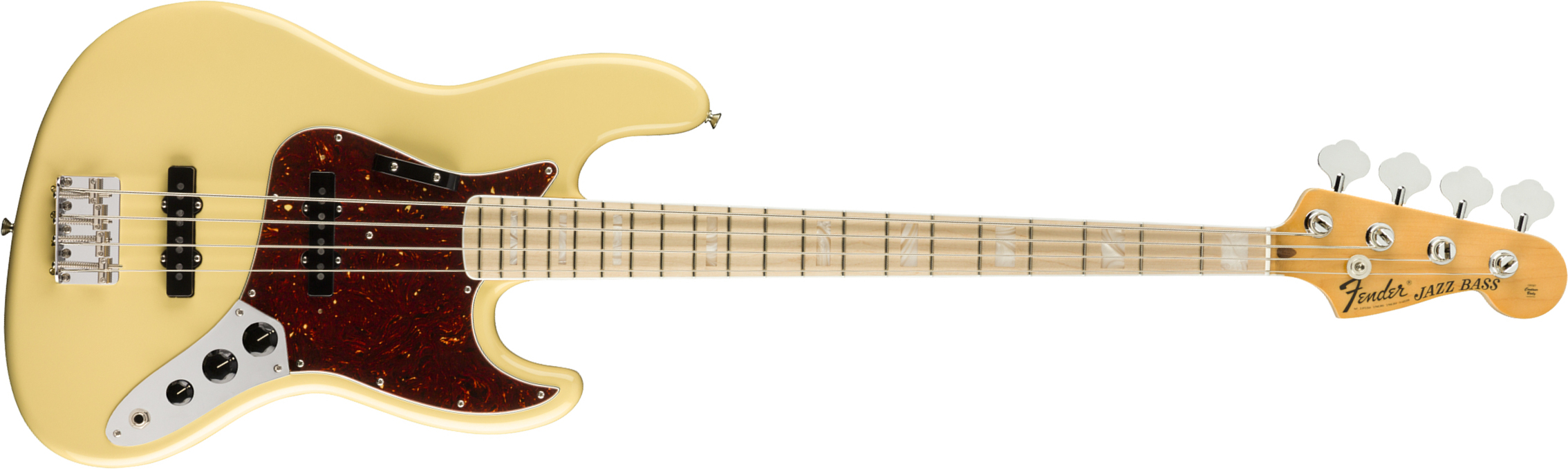 Fender Jazz Bass '70s American Original Usa Mn - Vintage White - Bajo eléctrico de cuerpo sólido - Main picture