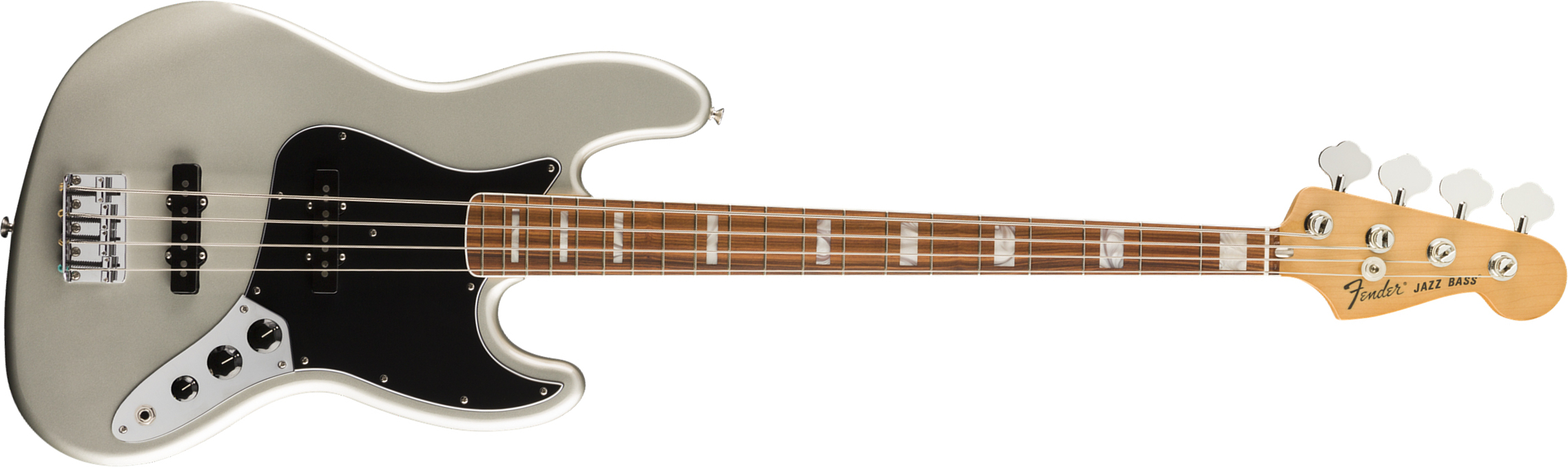 Fender Jazz Bass 70s Vintera Vintage Mex Pf - Inca Silver - Bajo eléctrico de cuerpo sólido - Main picture