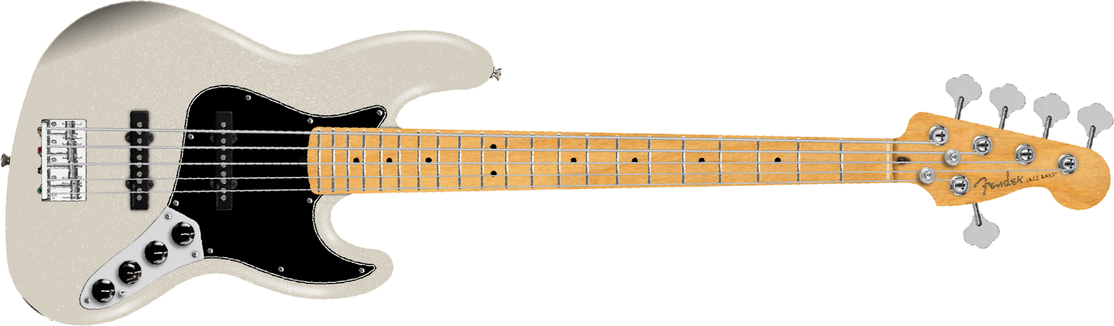 Fender Jazz Bass Active V Player Ii Modified Mex 5c Mn - Olympic Pearl - Bajo eléctrico de cuerpo sólido - Main picture