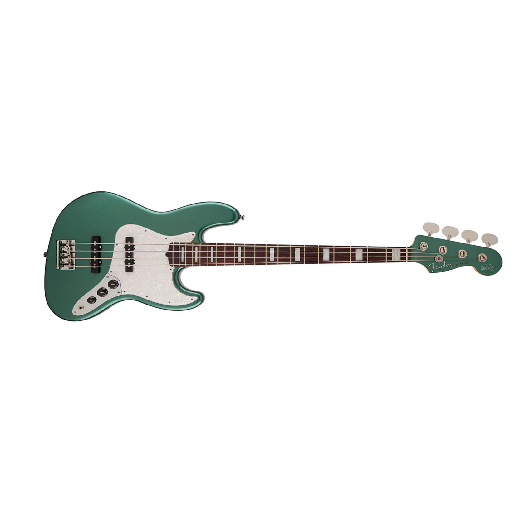 Fender Jazz Bass Usa American Artist Adam Clayton 2014  Rw Sherwood Green Metallic - Bajo eléctrico de cuerpo sólido - Main picture