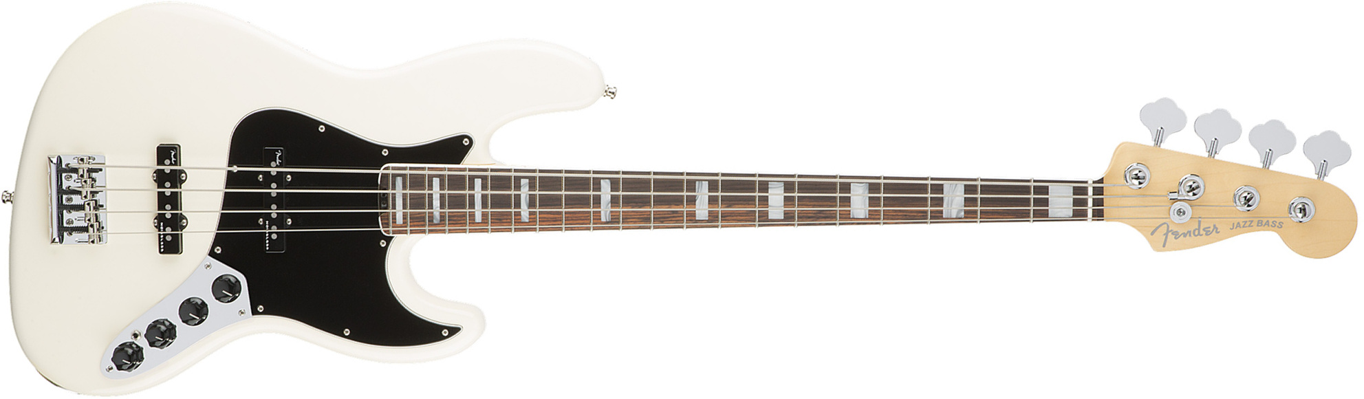 Fender Jazz Bass American Elite 2016 Usa Rw - Olympic White - Bajo eléctrico de cuerpo sólido - Main picture
