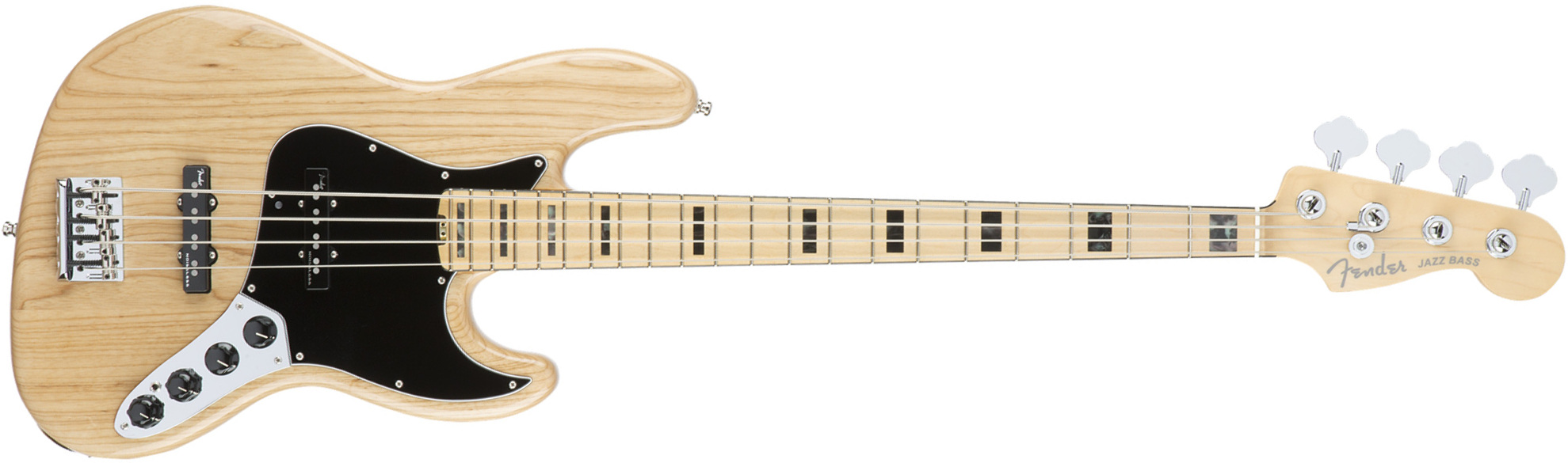 Fender Jazz Bass American Elite Ash 2016 (usa, Mn) - Natural - Bajo eléctrico de cuerpo sólido - Main picture