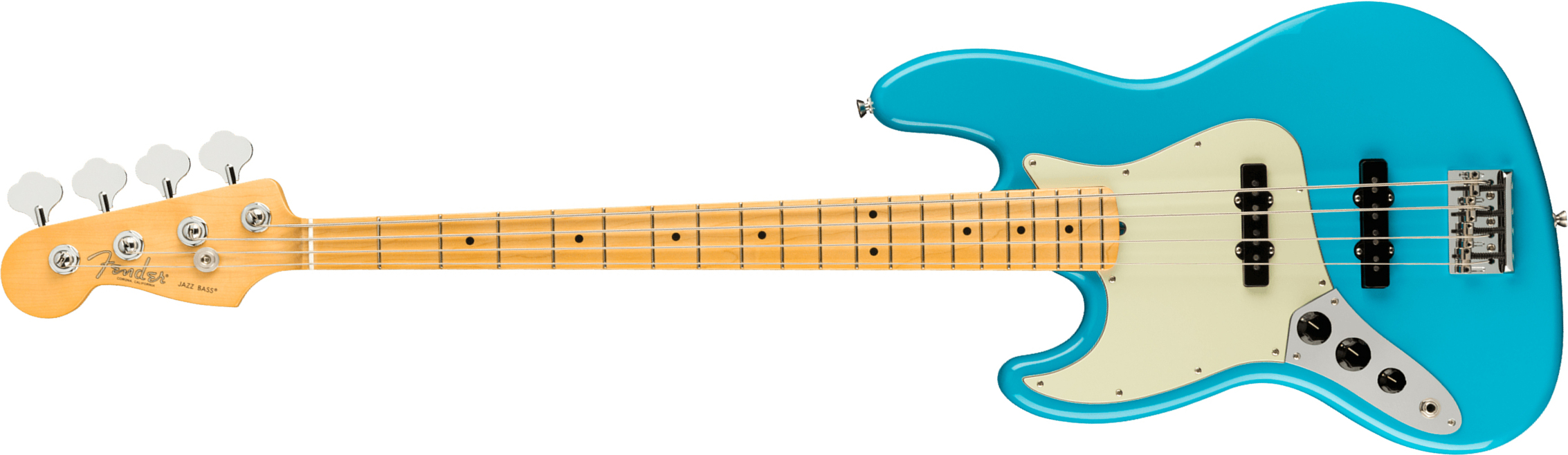 Fender Jazz Bass American Professional Ii Lh Gaucher Usa Mn - Miami Blue - Bajo eléctrico de cuerpo sólido - Main picture