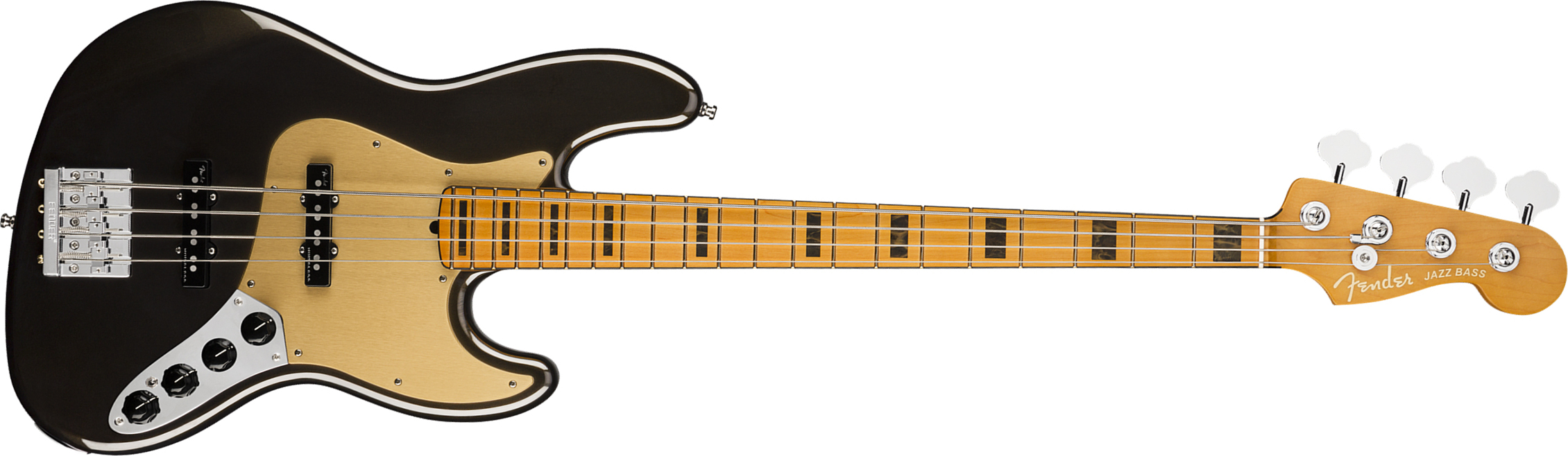Fender Jazz Bass American Ultra 2019 Usa Mn - Texas Tea - Bajo eléctrico de cuerpo sólido - Main picture