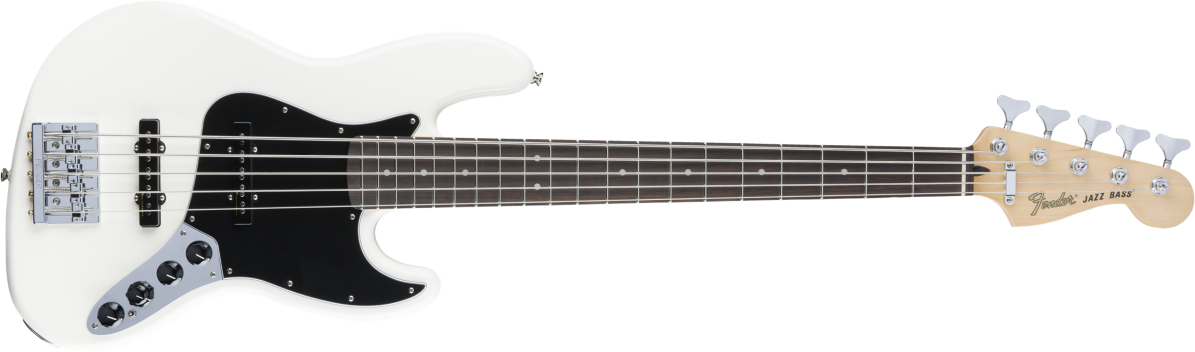 Fender Jazz Bass Deluxe Active Pf - Olympic White - Bajo eléctrico de cuerpo sólido - Main picture