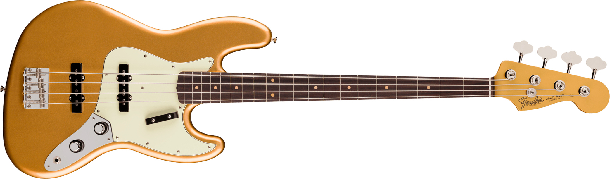 Fender Jazz Bass Early 60s Vintera 3 Mex Rw - Aztec Gold - Bajo eléctrico de cuerpo sólido - Main picture