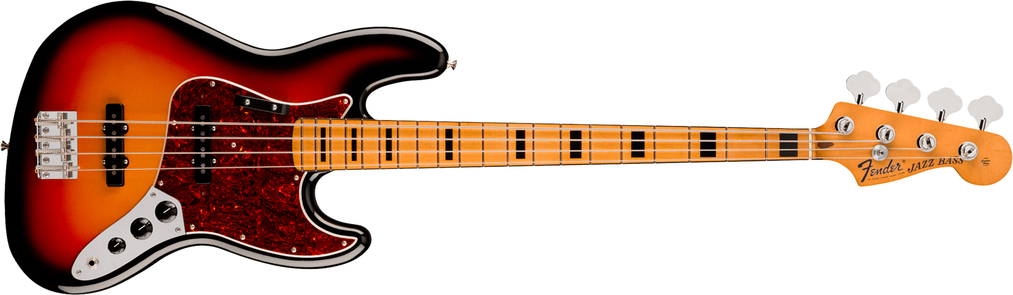 Fender Jazz Bass Early 70s Vintera 3 Mex Mn - 3-color Sunburst - Bajo eléctrico de cuerpo sólido - Main picture