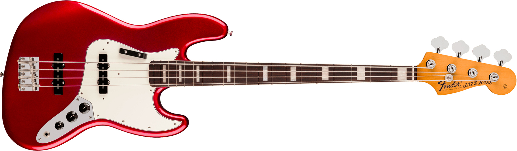 Fender Jazz Bass Early 70s Vintera 3 Mex Rw - Candy Apple Red - Bajo eléctrico de cuerpo sólido - Main picture