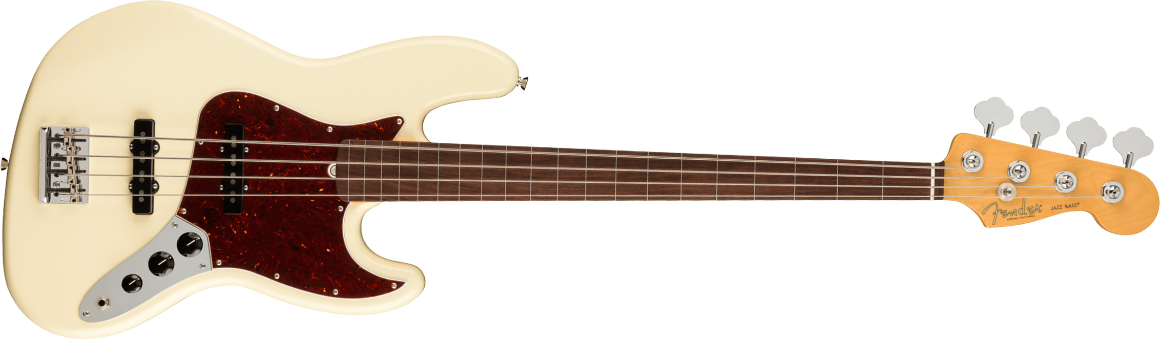 Fender Jazz Bass Fretless American Professional Ii Usa Rw - Olympic White - Bajo eléctrico de cuerpo sólido - Main picture