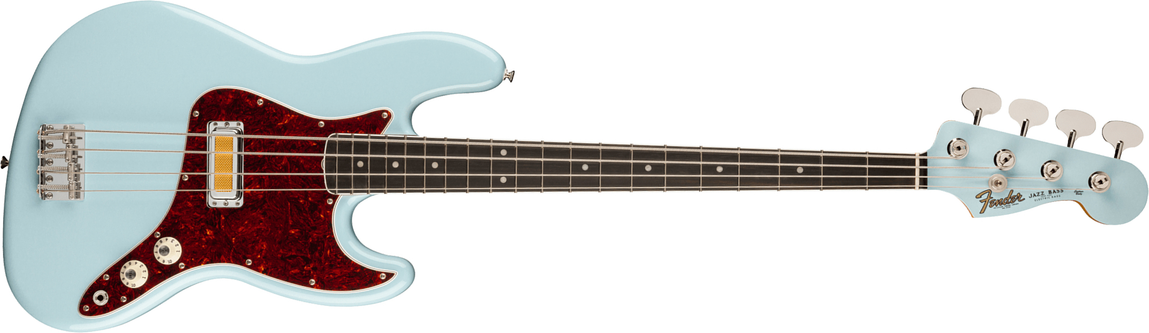 Fender Jazz Bass Gold Foil Ltd Mex Eb - Sonic Blue - Bajo eléctrico de cuerpo sólido - Main picture