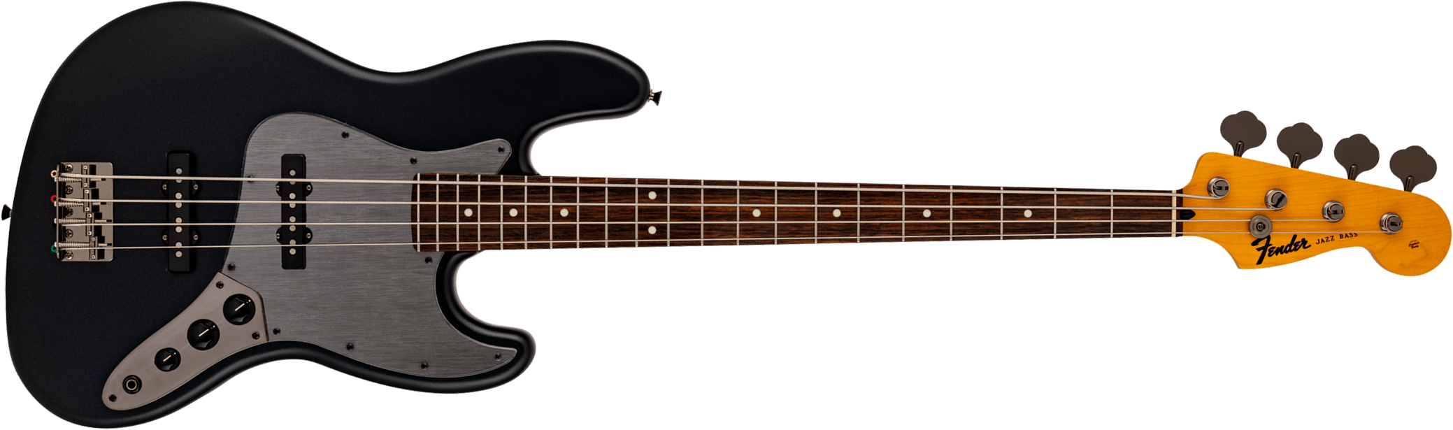 Fender Jazz Bass Hybrid Ii Mij Ltd Jap Rw - Matte Phantom Black - Bajo eléctrico de cuerpo sólido - Main picture