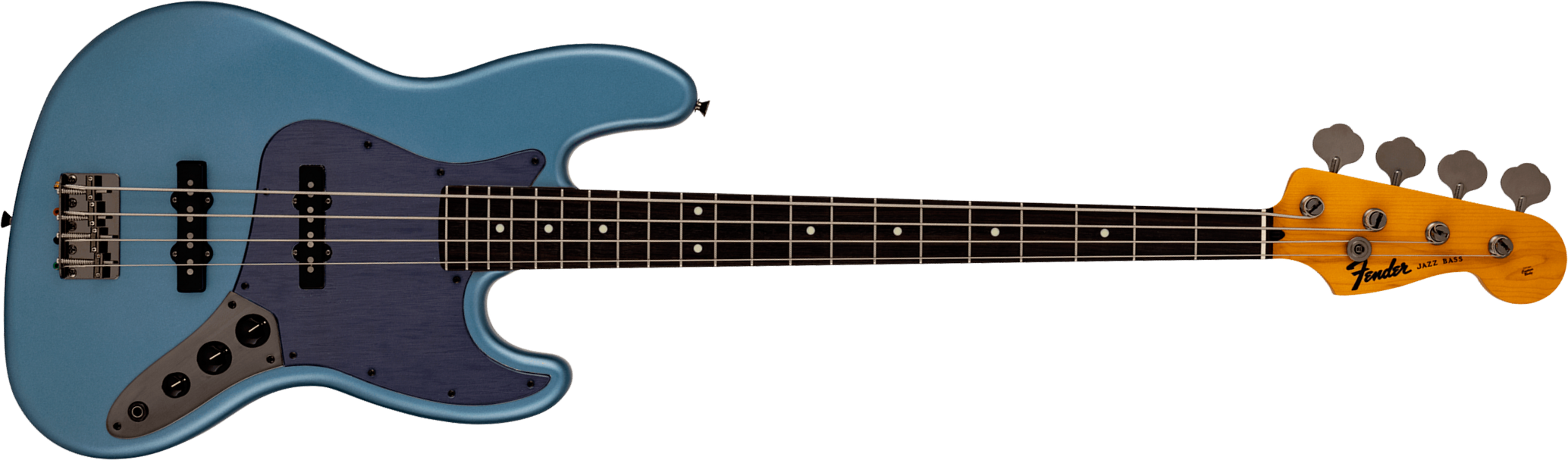 Fender Jazz Bass Hybrid Ii Mij Ltd Jap Rw - Matte Aero Blue - Bajo eléctrico de cuerpo sólido - Main picture