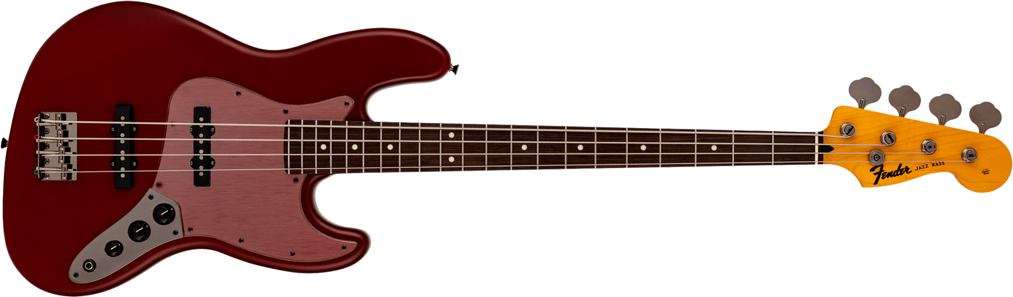 Fender Jazz Bass Hybrid Ii Mij Ltd Jap Rw - Matte Inferno Red - Bajo eléctrico de cuerpo sólido - Main picture