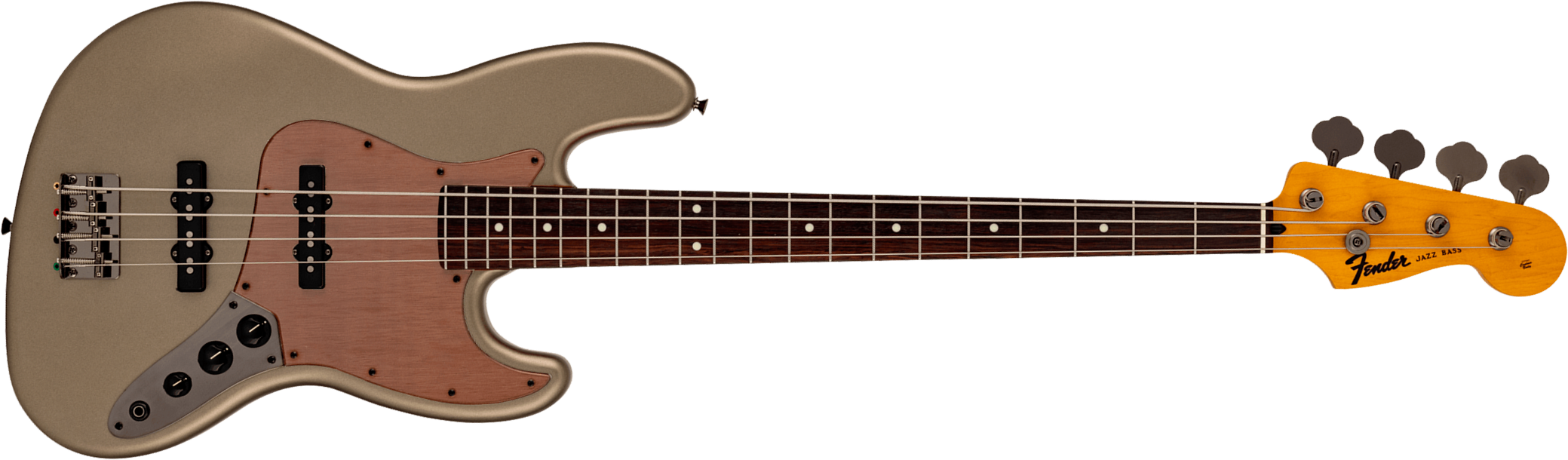 Fender Jazz Bass Hybrid Ii Mij Ltd Jap Rw - Matte Champagne Mirage - Bajo eléctrico de cuerpo sólido - Main picture