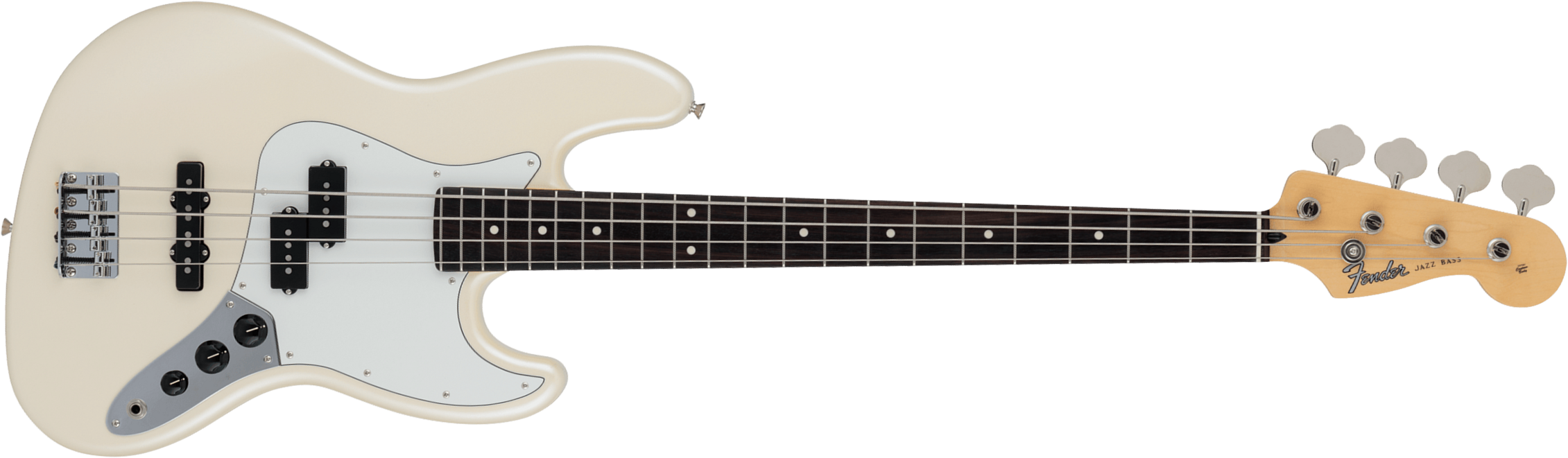 Fender Jazz Bass Hybrid Ii Pj Mij Jap Rw - Olympic Pearl - Bajo eléctrico de cuerpo sólido - Main picture