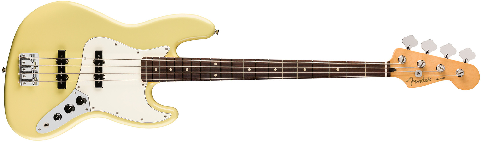 Fender Jazz Bass Player Ii Mex Rw - Hialeah Yellow - Bajo eléctrico de cuerpo sólido - Main picture
