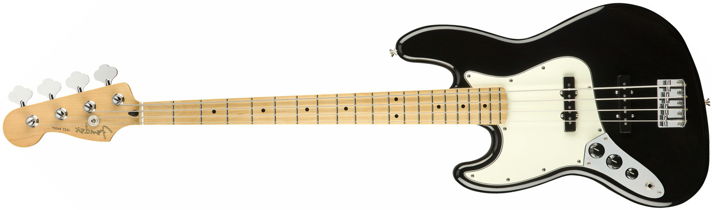 Fender Jazz Bass Player Lh Gaucher Mex Mn - Black - Bajo eléctrico de cuerpo sólido - Main picture