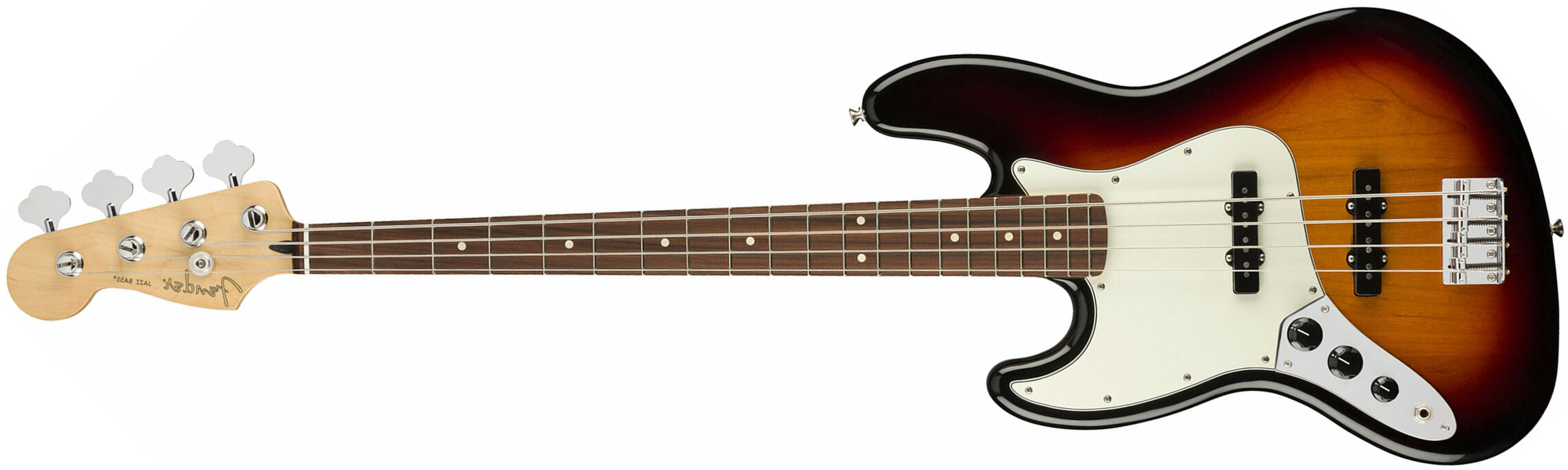 Fender Jazz Bass Player Lh Gaucher Mex Pf - 3-color Sunburst - Bajo eléctrico de cuerpo sólido - Main picture