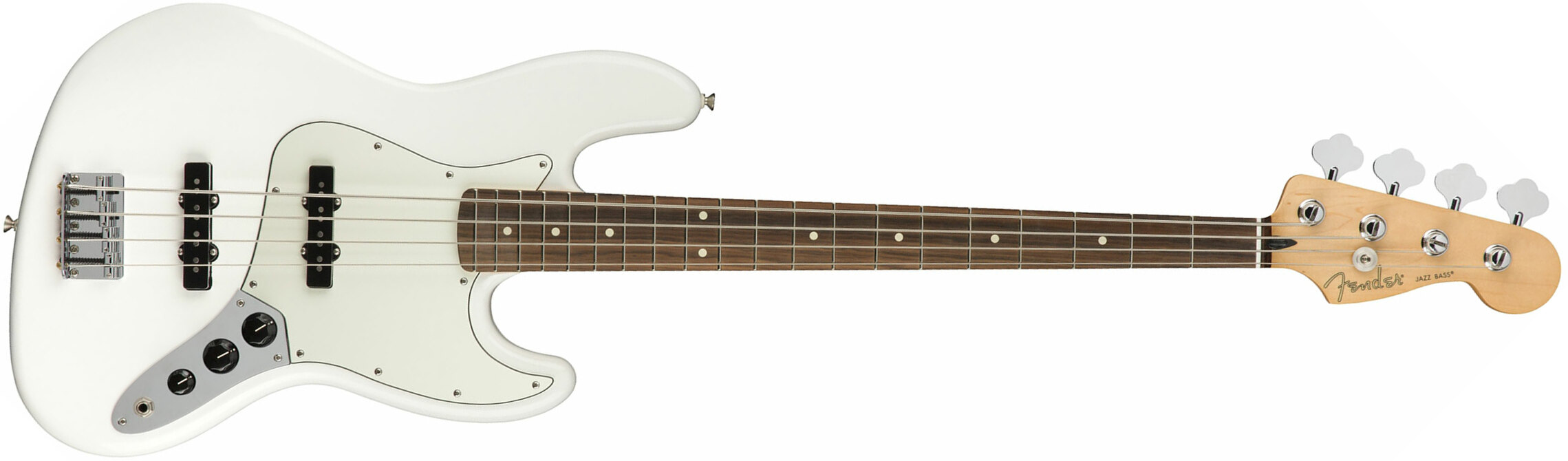 Fender Jazz Bass Player Mex Pf - Polar White - Bajo eléctrico de cuerpo sólido - Main picture