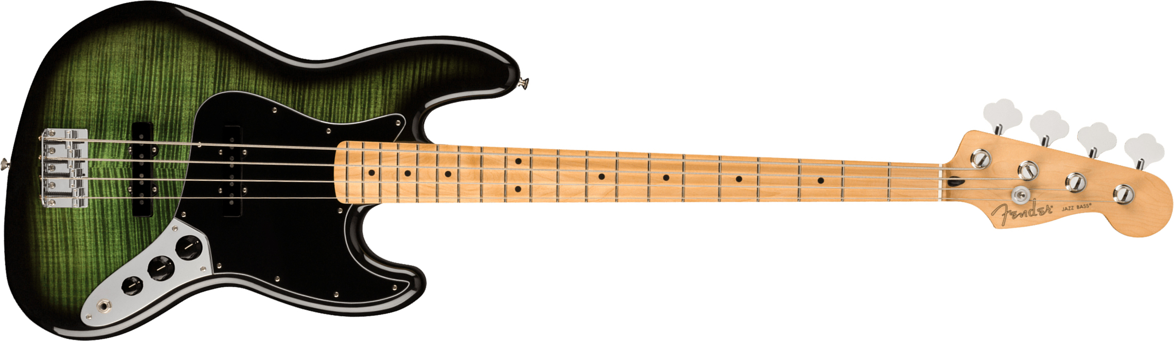Fender Jazz Bass Player Plus Top Mex Mn - Green Burst - Bajo eléctrico de cuerpo sólido - Main picture