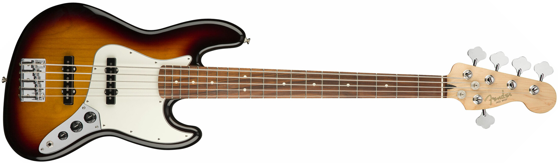 Fender Jazz Bass Player V 5-cordes Mex Pf - 3-color Sunburst - Bajo eléctrico de cuerpo sólido - Main picture