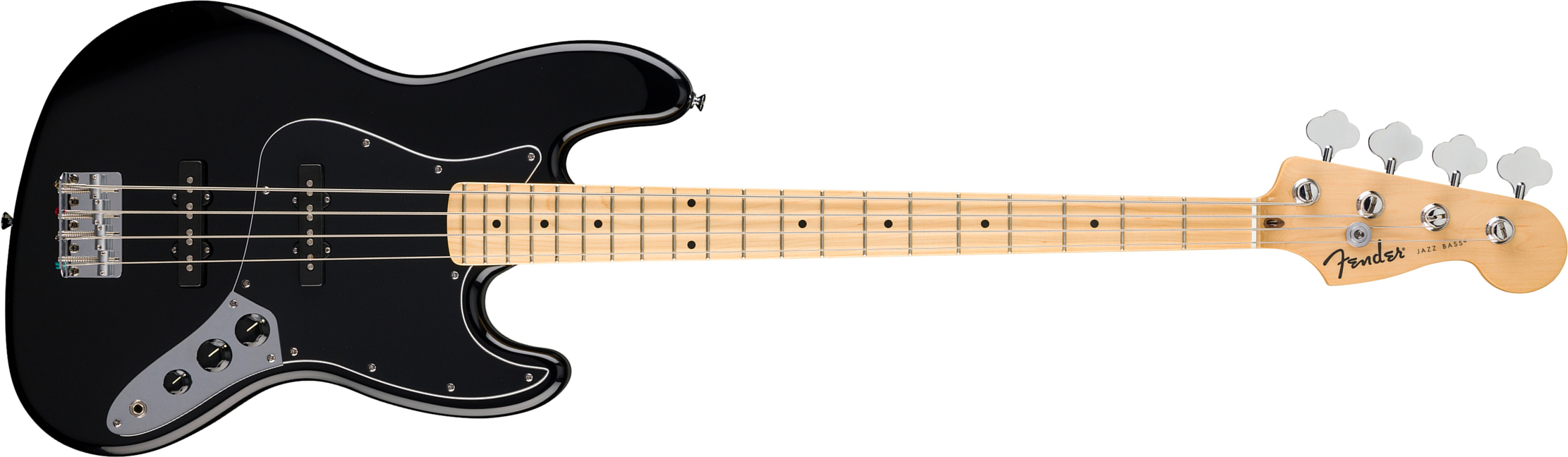 Fender Jazz Bass Standard Mex Mn - Black - Bajo eléctrico de cuerpo sólido - Main picture