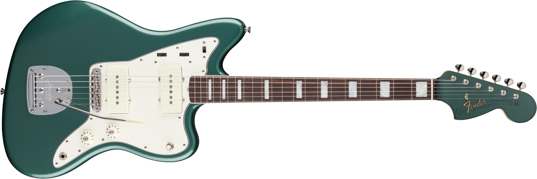 Fender Jazzmaster 1966 American Vintage Ii Usa 2s Trem Rw - Sherwood Green Metallic - Guitarra electrica retro rock - Main picture