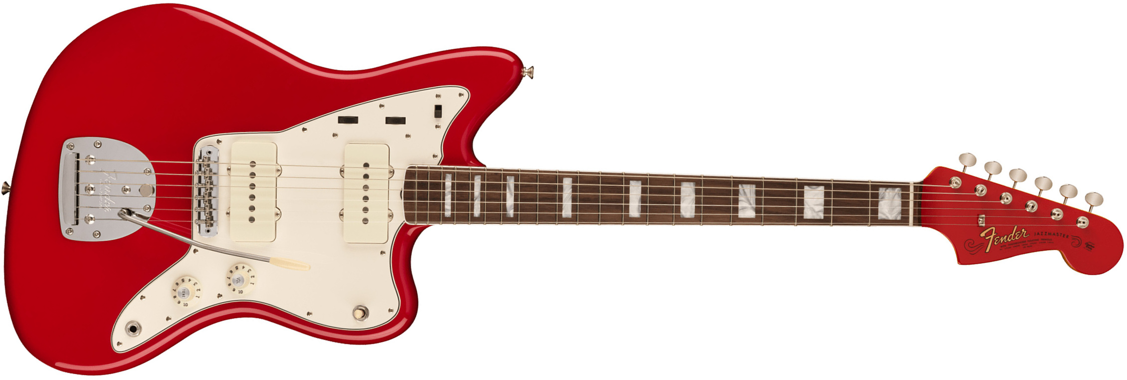 Fender Jazzmaster 1966 American Vintage Ii Usa Sh Trem Rw - Dakota Red - Guitarra electrica retro rock - Main picture