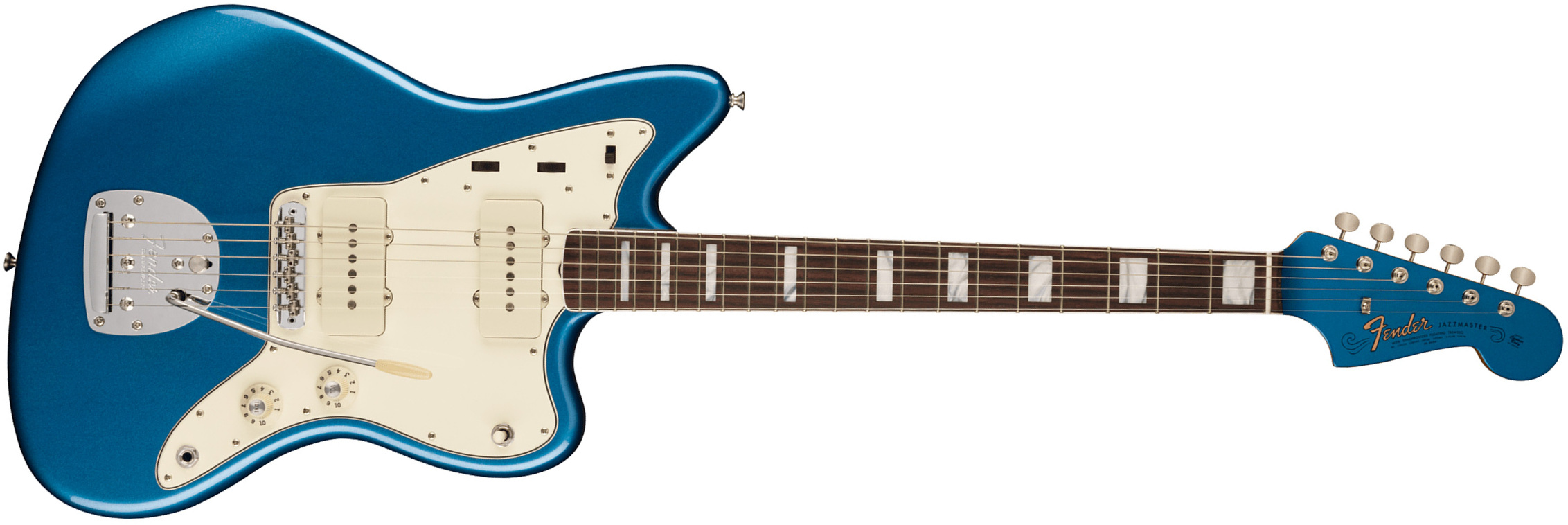 Fender Jazzmaster 1966 American Vintage Ii Usa Sh Trem Rw - Lake Placid Blue - Guitarra electrica retro rock - Main picture