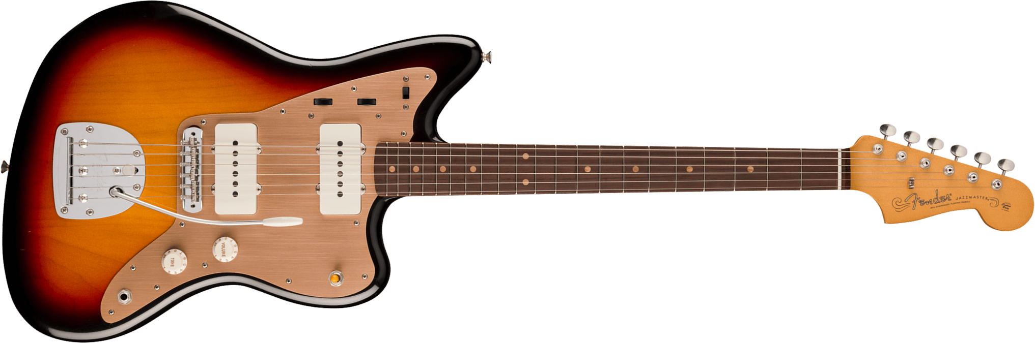 Fender Jazzmaster 50s Road Worn Vintera 2 Mex 2s Trem Rw - 3-color Sunburst - Guitarra electrica retro rock - Main picture