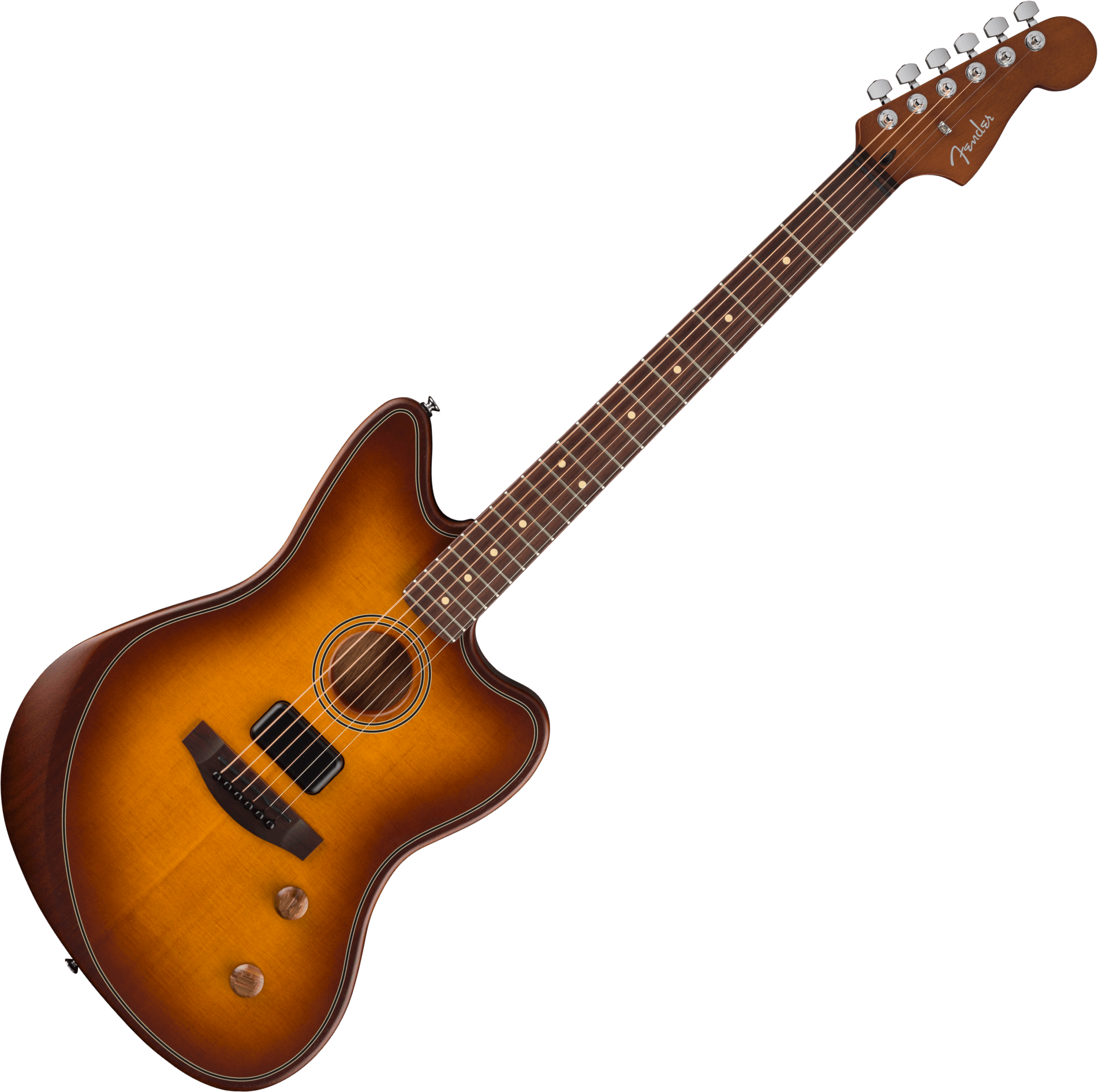 Fender Jazzmaster Acoustasonic Standard - Honey Burst - Guitarra folk - Main picture