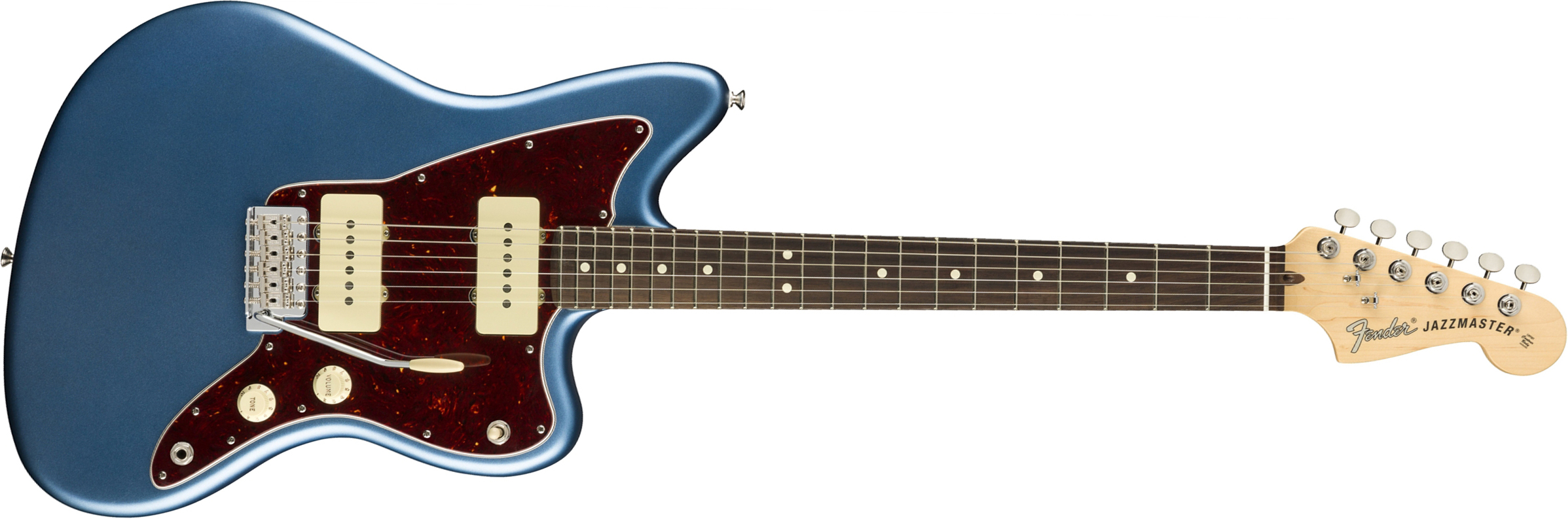 Fender Jazzmaster American Performer Usa Ss Rw - Satin Lake Placid Blue - Guitarra eléctrica de doble corte - Main picture
